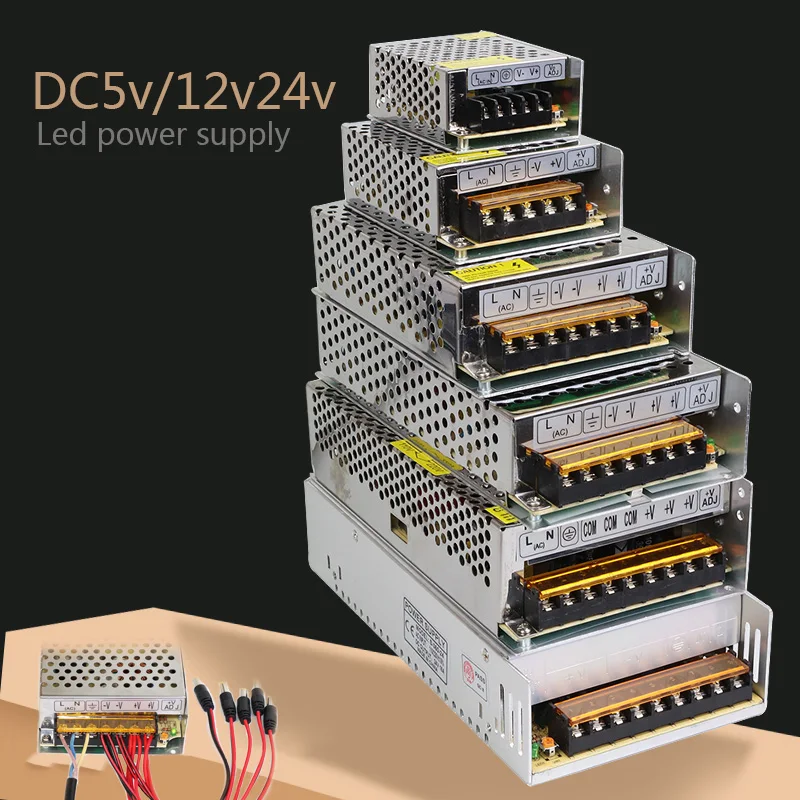 

AC110V-220 V TO DC5V 12V 24V 1A 2A 3A 5A 10A 15A 20A 30A 50A Switch Adapter Driver Power Supply LED Strip Light outside power