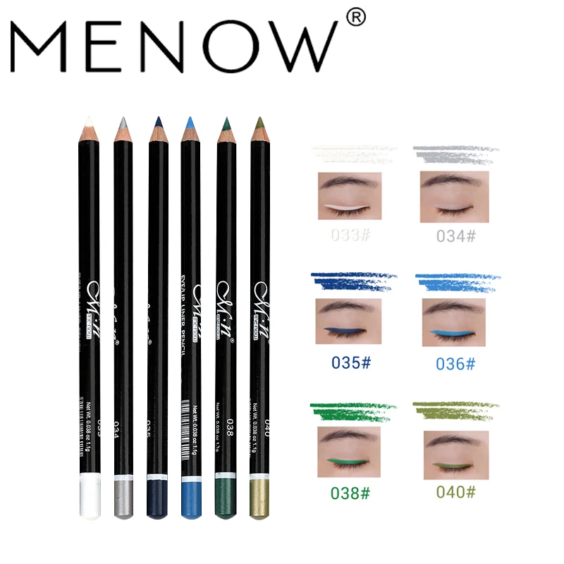 6color/set Menow eyeliner pencil P08005 smooth red black green eye liner waterproof long lasting matte eyeliner pen MN112 6color/set Menow eyeliner pencil P08005 smooth red black green eye liner waterproof long lasting matte eyeliner pen MN112