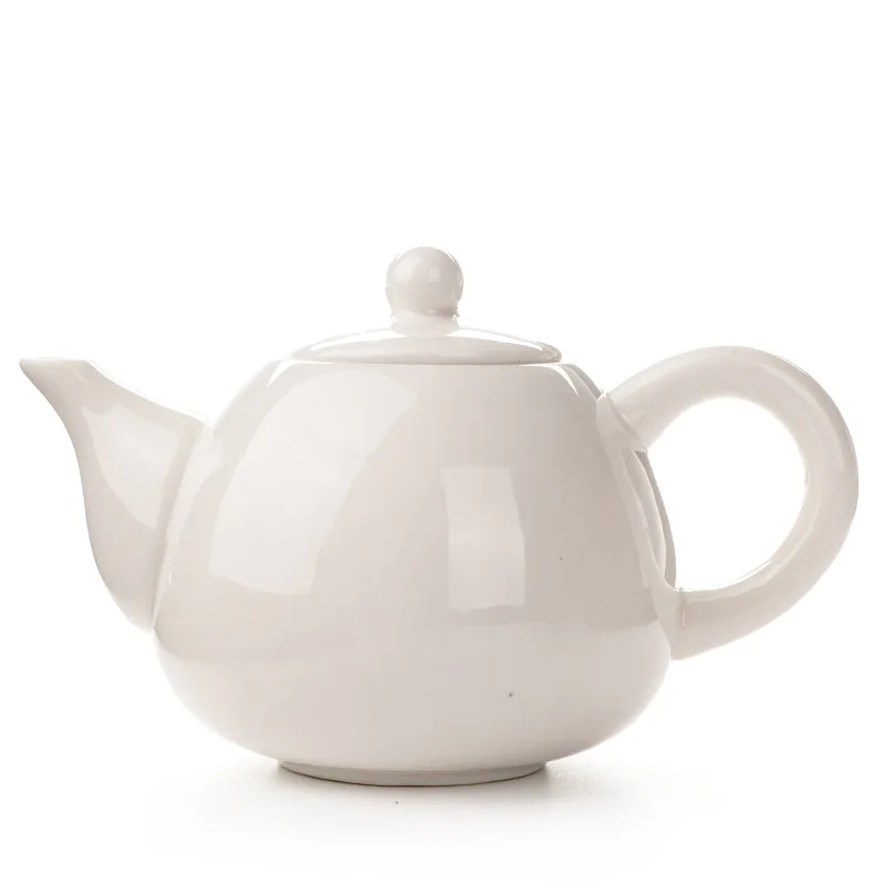 Китайский керамический чайник ручной работы, фарфоровый домашний декор, офисные чайники белого цвета, чайники, Прямая поставка - Цвет: A