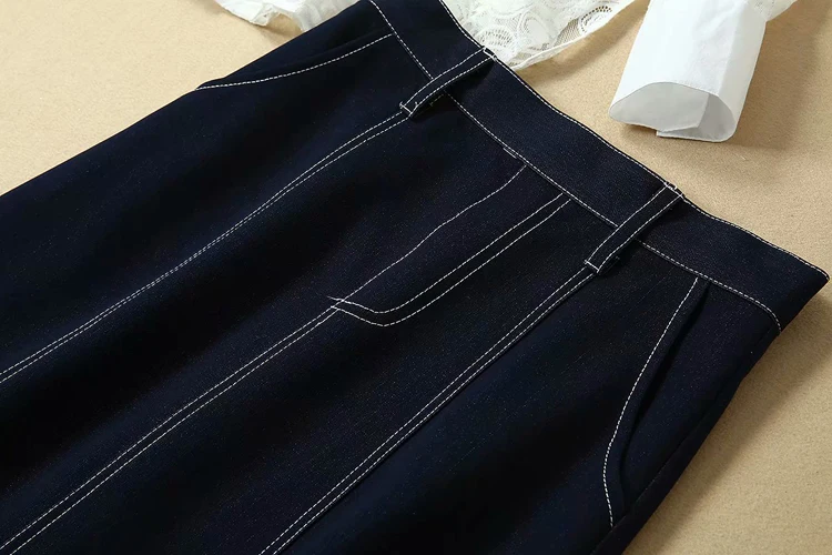 Дизайнерская Новая модная Высококачественная Летняя коллекция 2019 года, сексуальные кружевные топы, джинсовая полуюбка, винтажные