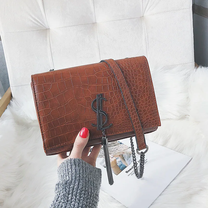 

New Fashion Crocodile leather Bag Chain Shoulder Bags Woman Famous Brand Luxury Handbags Women Bags Designer Totes bags