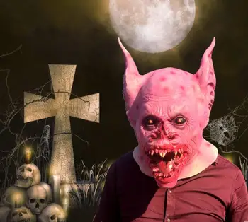 

Horror Halloween Latex Adult Mask Cosplay Full Face Scary Halloween Masquerade Ghost Fancy Ball Party Animal Mask High Quality
