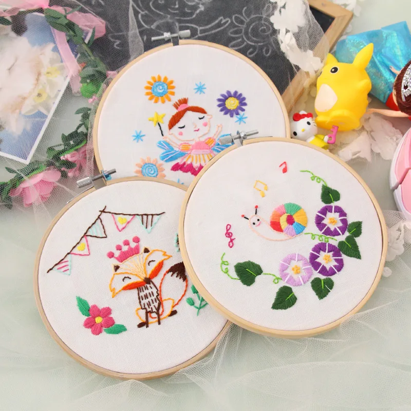 

Ribbon Embroidery Diy Creative Material Print for Embroidery Kit for Beginners Cloth Without Embroidery Stand