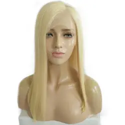 613 блондинка Синтетические волосы на кружеве парик бесклеевого Синтетические волосы на кружеве короткие натуральные волосы парики