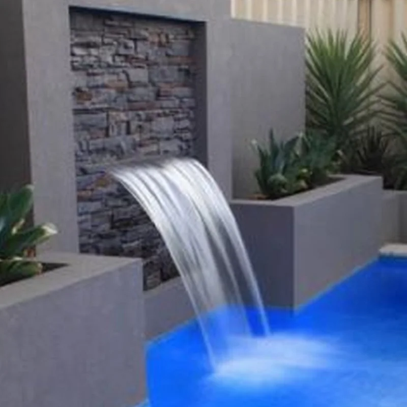 waterproof 900mm length stainless steel RGB LED water fall strip