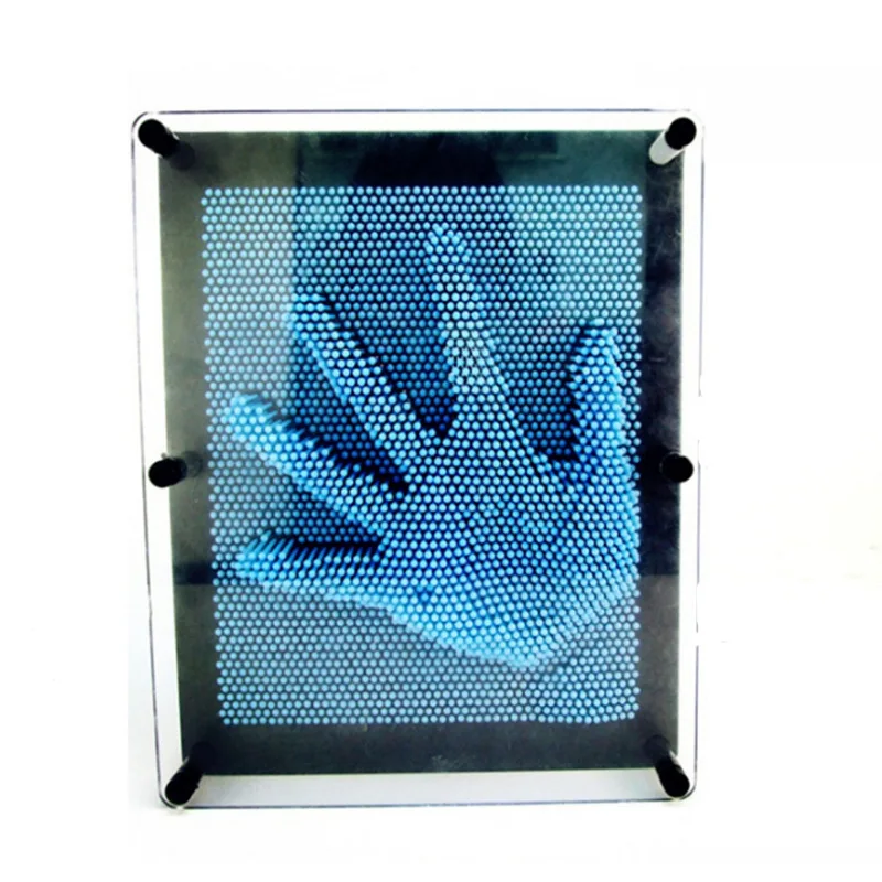 Lagopus Новинка 3D клон отпечатков пальцев антистресс Форма рук лица Модель Пластик Забавные игрушки очень большой иглы живопись для детей - Цвет: light blue