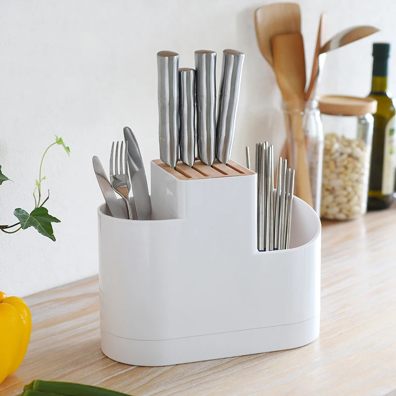 BAKINGCHEF Home Draining Storage Holders Tray Dish Fork Spoon Organizer Chopsticks Knife Drying