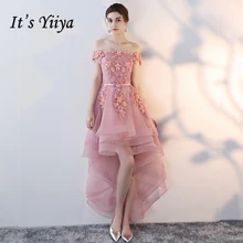 Это Yiiya/платье для выпускного вечера; платье-лодочка без рукавов с цветочным принтом; асимметричное модное платье для выпускного вечера; вечерние платья; торжественные платья; LX902