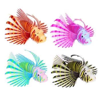 

Aquarium Aquarium Landscaping Decoration Silicone Luminous Simulation 4 colors optional Lionfish