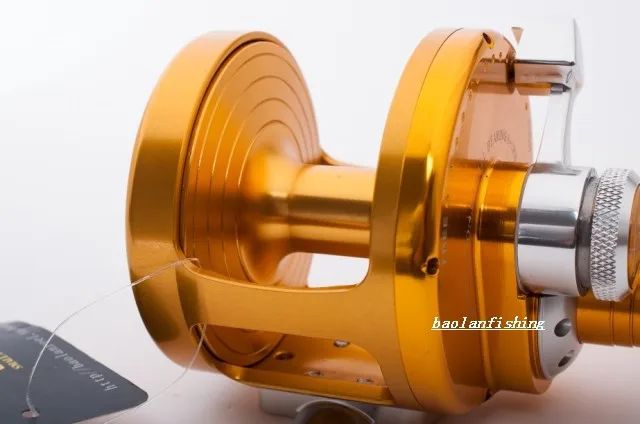Best price at $371 Cheap All Metal Gold ST700LR Jigging Force Reel Jig Reels Boat Trolling Fishing Reel Sea Wheel Rustproof Casting Drum Reel