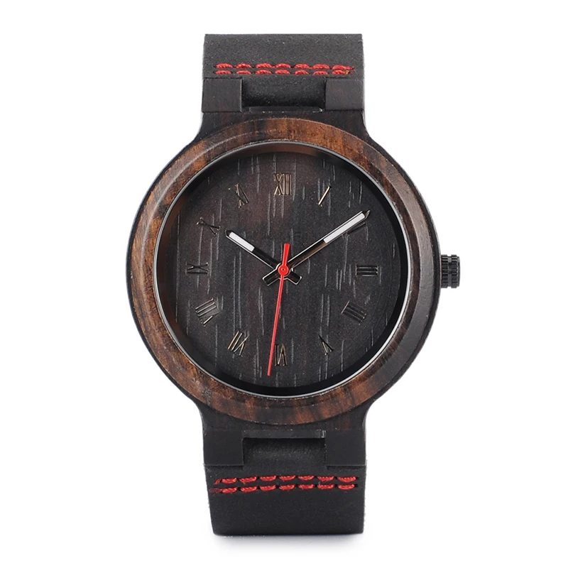 Бобо птица P30 деревянные часы для мужчин женщин минималистский кварцевые наручные часы с кожаным ремешком персонализированные