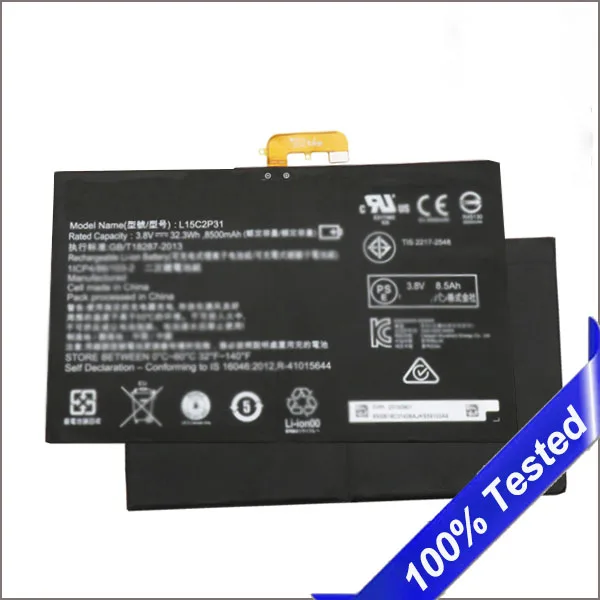 

L15C2P31 tablet Battery for LENOVO Yoga Book YB1-X91F YB1-X91L YB1-X91X YB1-X90F 3.8V 32.3WH 8500MAH