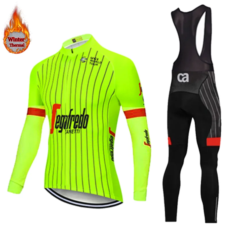

2019 treking Fluorescent color Cycling Jersey Winter Long Sleeve Bicycle Thermal Fleece Ropa Ciclismo Invierno MTB Bike Clothing
