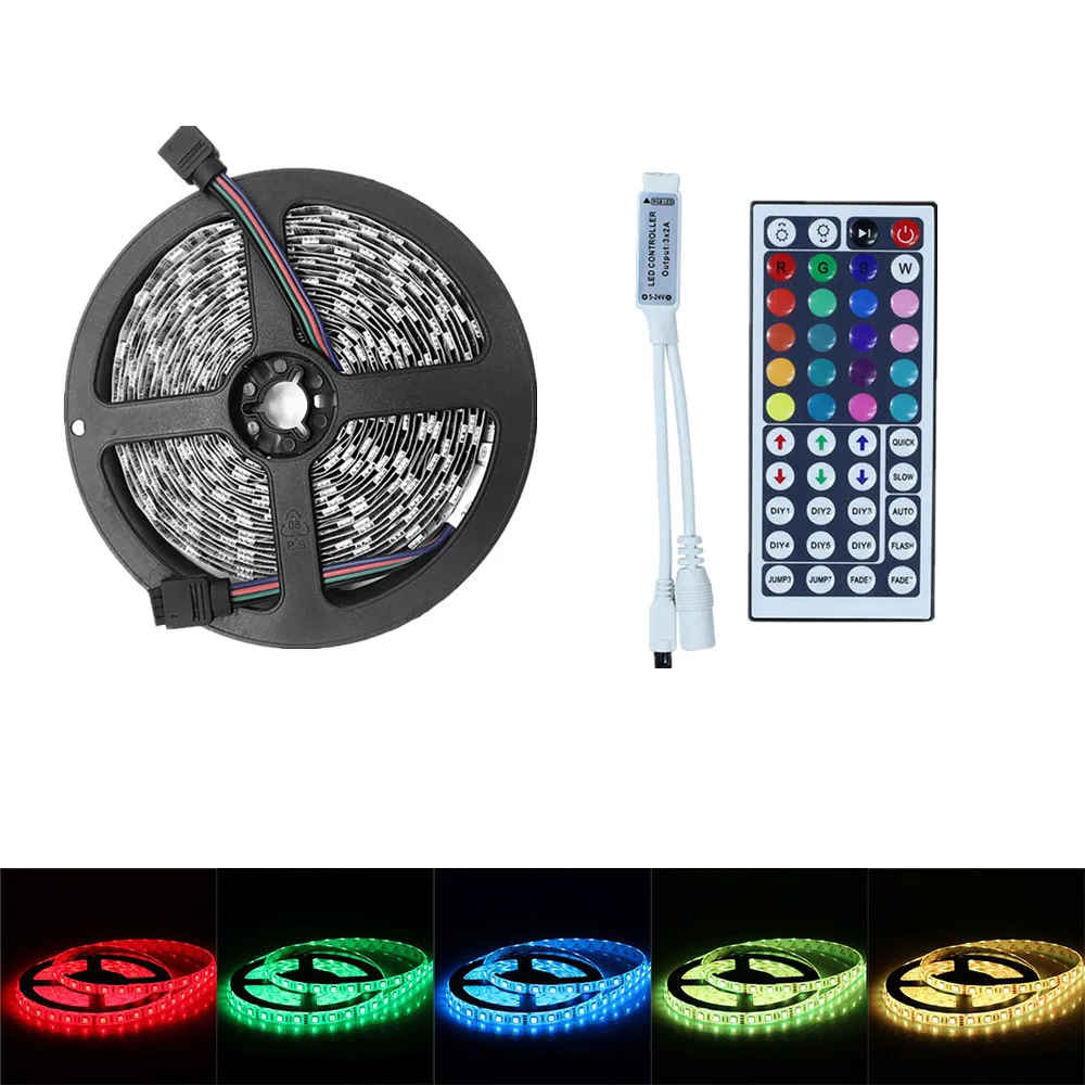 SMD 5050 12 V 300 светодиодный s RGB лента 5 M 10 M 15 M не водонепроницаемый гибкий светодиодный свет полосы многоцветный светодиодное ленточное освещение+ контроллер