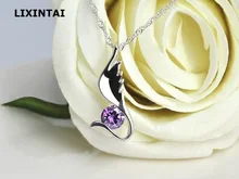 

LIXINTAI New style Inlaid Austria crystal Wings of angels necklaces Pendant Made with Swarovski Crystal Lovers brand Pendant set