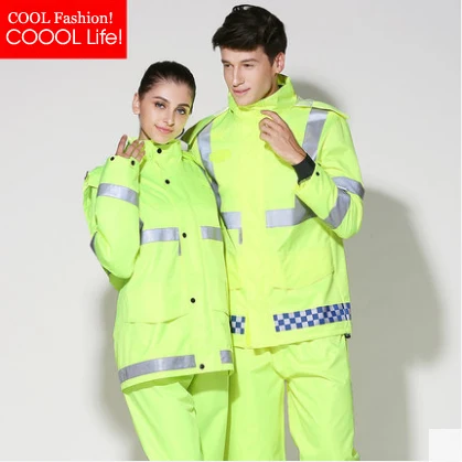 Hooded Raincoat Women Men Rain Coat Motorcycle pants