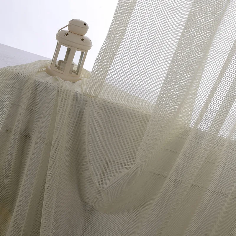 Современный минималистичный Европейский роскошный шторы бежевый плед кружева Необычные кухня вуаль оконная Тюль украшение для штор MY156#3