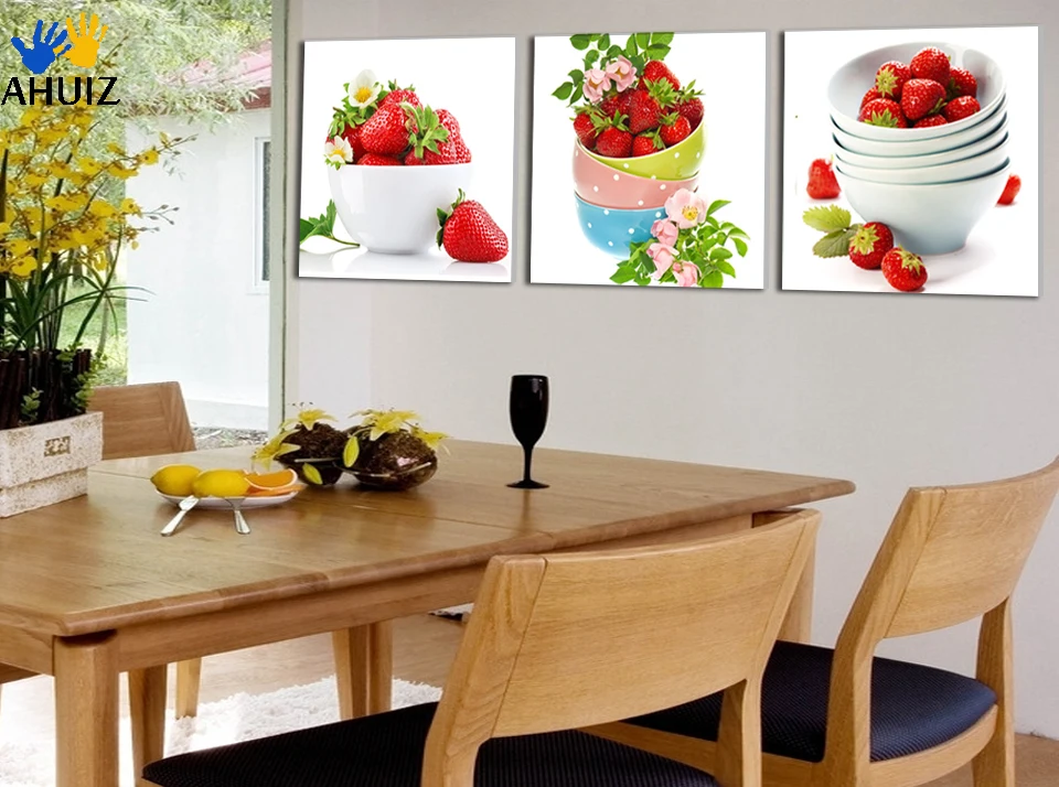 Aliexpress.com : Buy Fruit Strawberry canvas painting modern wall