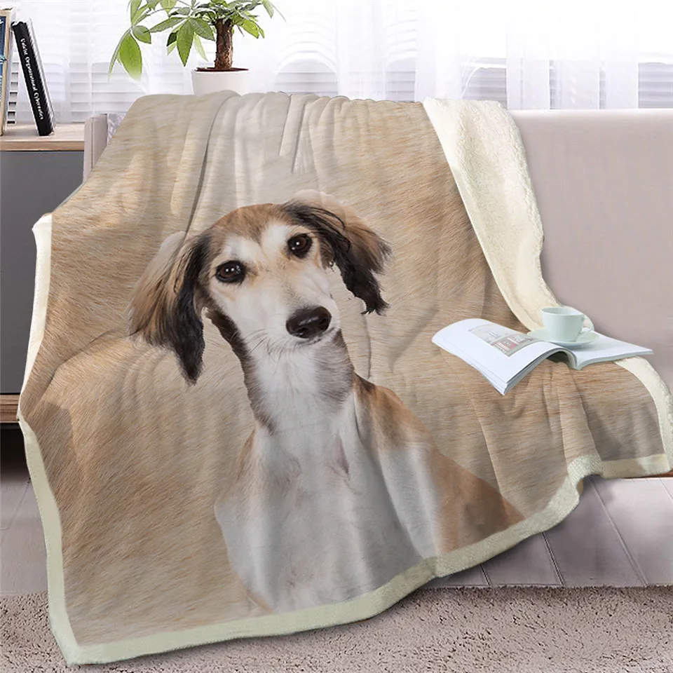 BlessLiving English Cocker Spaniel Sherpa Bed Blanket 3D Animal Dog Throw Blanket Soft Plush Bedspreads Bedding 150x200 Dropship