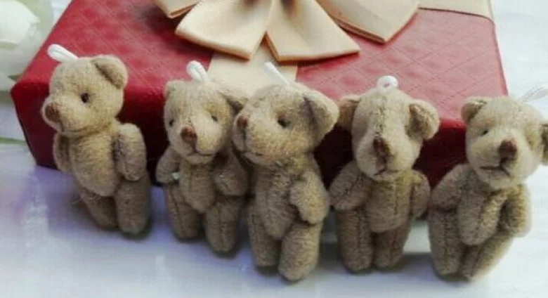 Маленький мини милый 6 цветов 3 см смешанный медведь плюшевая игрушка кукла; медведь плюшевая игрушка одежда, украшение для волос Плюшевые аксессуары для кукол игрушки