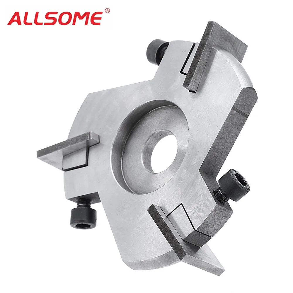 

ALLSOME 90mm Grinder Disc Wood Carving Disc Woodworking Detachable Three Blade Root Milling Cutter HT2303