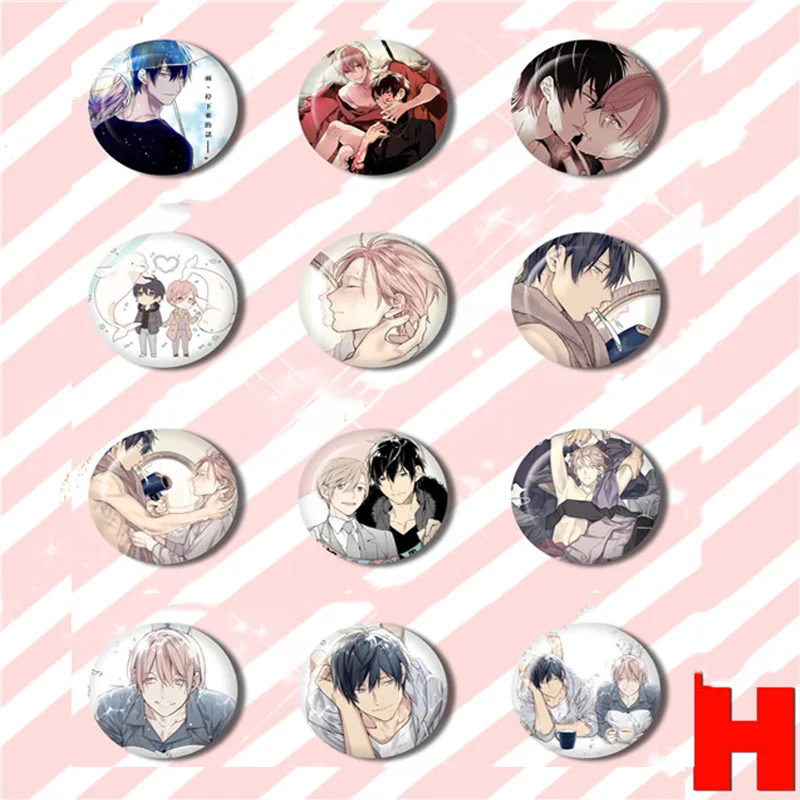1 шт. прекрасный комикс Fujoshi Tadaomi shirotani 10 Граф Kurose RIKU Takarai Rihito брошь значок Косплей