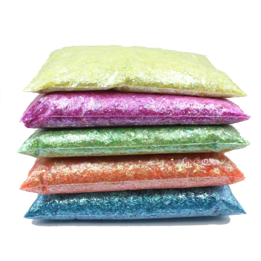 Günstig 500g Candy papier scherben magie farbigen Nagel Charme Glitter 3D Pailletten Spangles Maniküre Nägel Kunst Dekorationen Schmuck Zubehör