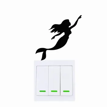 

Mermaid Aestheticism Switch Sticker Art Beauty Decals for Cars Styling Funny Wall Window Laptop Ornament Auto Products