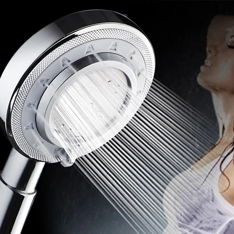 

Aluminum Metal Shower Head Handheld Booster High Pressure Showerhead Rain Shower Nozzle Washable Bathroom Spray Sprinkler