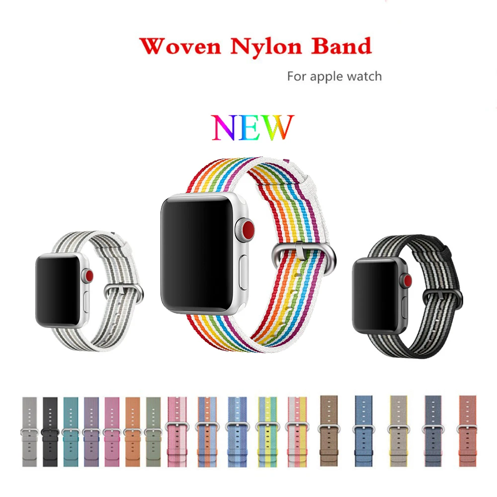 

CRESTED Woven Nylon strap For Apple Watch 4 3 2 1 band 44mm 40mm iwatch band 42mm 38 bracelet wristbelt fabric-like Accessories