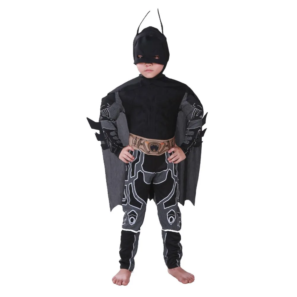 

Costume 2018 Kids Deluxe Muscle Dark Knight Batman Child Halloween Party Fancy Dress Boys Superhero Carnival Cosplay Costume