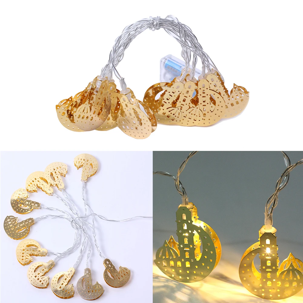 

1.65m Eid Mubarak Decoration Moon Lantern Night Lights Ramadan Decorations Outdoor Led String Fairy Light for Home Holiday