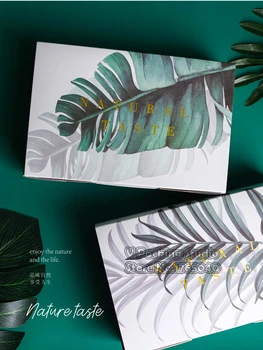 

21*14*5cm Bronzing Green Plant Candy gift paper Box,Mooncakes Macaron box snacks Biscuits packing box 100pcs/lot