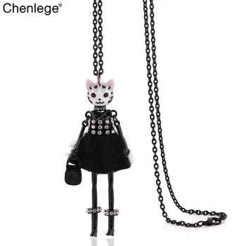 

chenlege fashion big cat choker women necklace statement jewelry gift long chains necklaces pendants classic boho wholesale