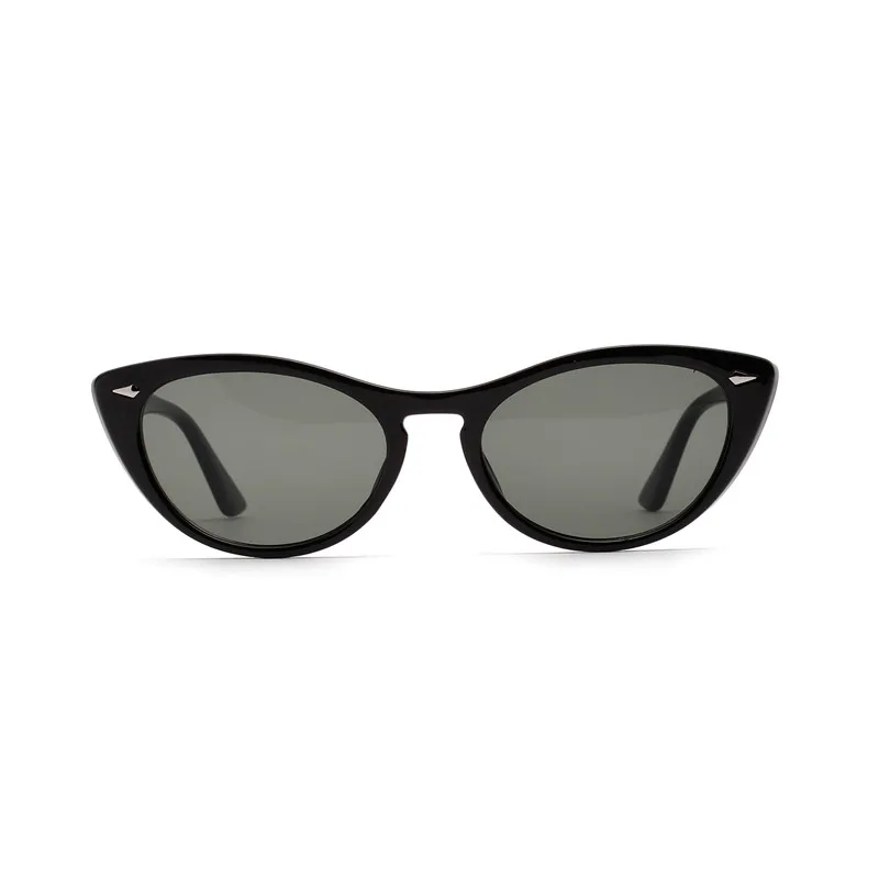 RunBird Модные солнцезащитные очки Для женщин Винтаж очки в стиле «кошачий глаз Для женщин очки Классический бренд дизайн UV400, стиль ретро, oculos de sol 5419 - Цвет линз: Черный
