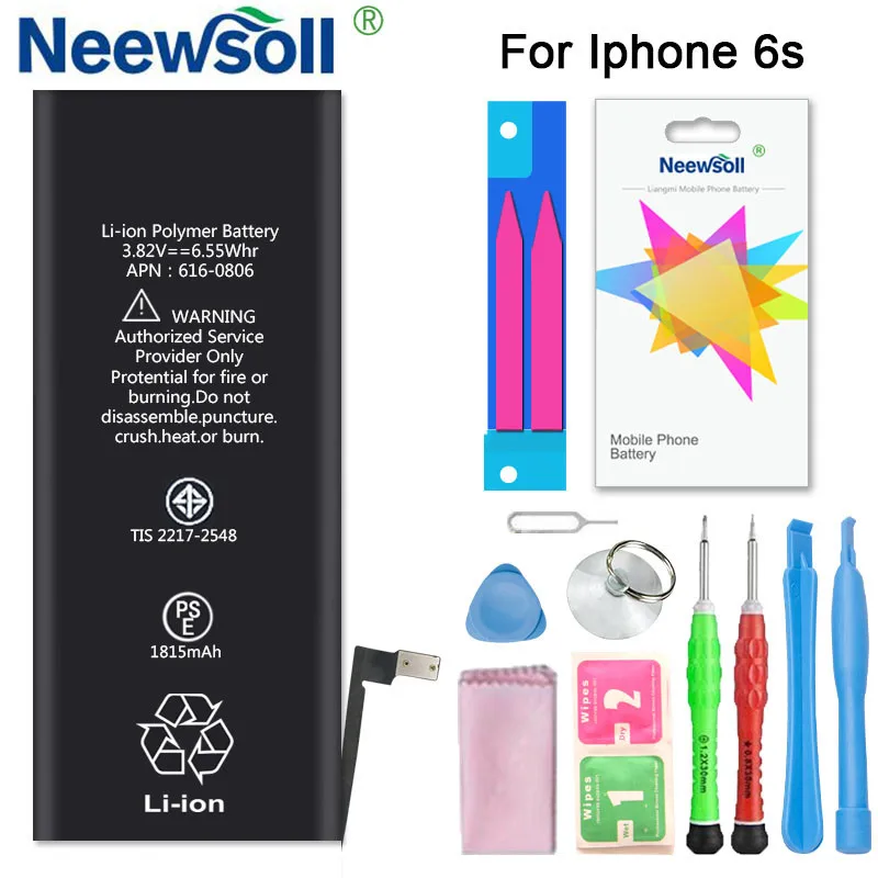 100% neewsoll оригинальный аккумулятор мобильного телефона для iPhone 6 s реальная емкость