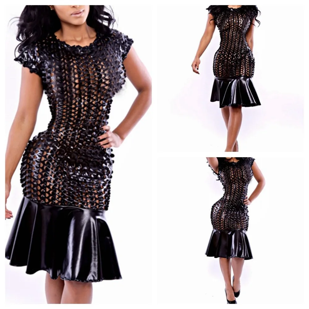 Casual Black Lace Dress