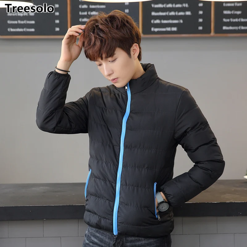 

Thickening Winter Jackets Mens Cotton-Padded Brand Fashion Parkas Thick Warm Solid Color 2019 Men's Coat Overcoat Outerwear 1103