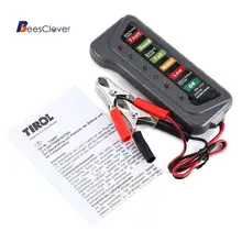 BEESCLOVER 6 светодиодный индикатор Дисплей Цифровой батарея Генератор тестер для автомобилей для мотоциклов, грузовиков 12 В свинцово-кислотный аккумулятор r30