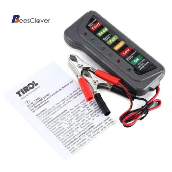 

Adeeing 6 LED Lights Display Digital Battery Alternator Tester For Car Motorcycle Trucks for 12V lead acid batterie r30