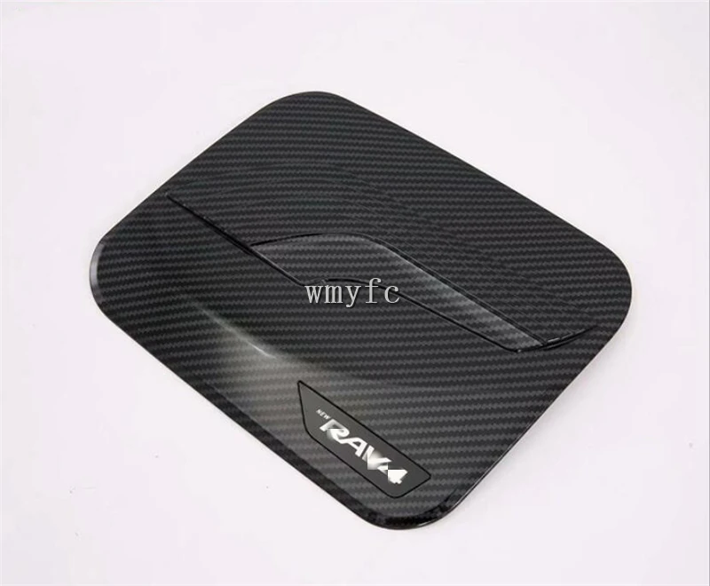 Car Exterior Chrome / Carbon Style Gas Fuel Oil Tank Cover Cap Sticker 1pcs For Toyota RAV4 XA50
