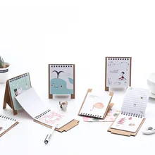2018 New Arrival Cute Cartoon Animal cat Fruits Brief Paper Calendar dual Daily Scheduler Table Planner Yearly Agenda Organizer