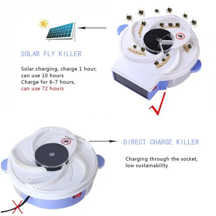 Солнечная Автоматическая ловушка для мух, анти ловушка для мух, ловушка для мух, устройство для борьбы с насекомыми, вредителями, ловушка для комаров и мух, ловля