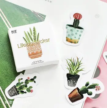 

45 pcs/pack Pot Cultured Green Plants Label Stickers Decorative Stationery Stickers Scrapbooking DIY Diary Album Stick Label