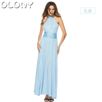 

2019 OLONY Multi-wear Multi-rope Cross Backless Sexy Bandage Dress women clothes befree