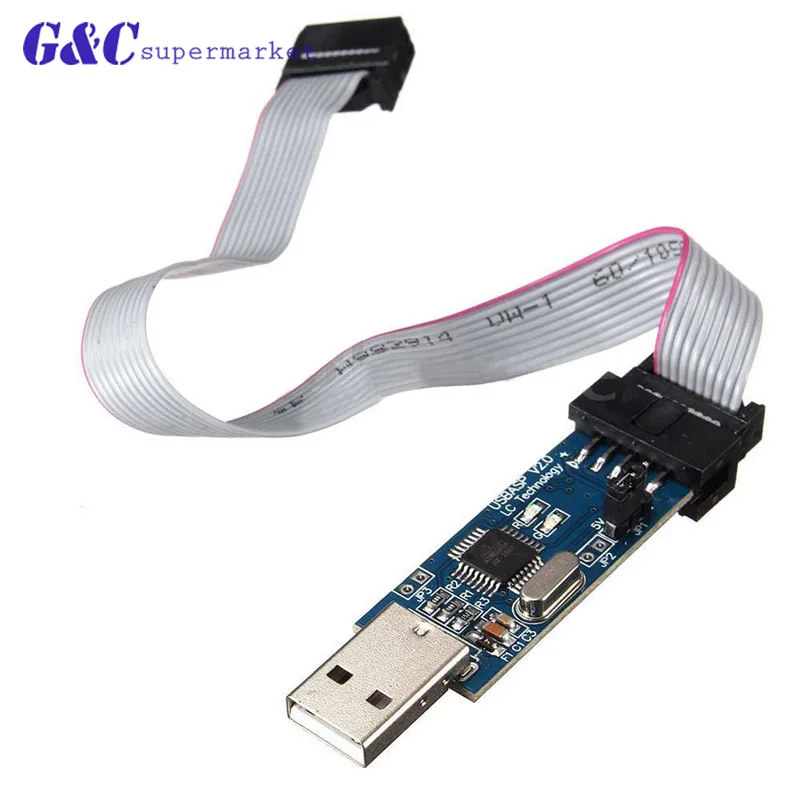 Программатор USBASP USBISP AVR USB ISP ASP ATMEGA8 ATMEGA128 с поддержкой Win7 64K для Arduino|Интегральные