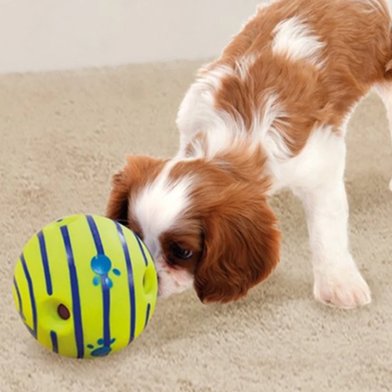 New 6.1Inch Pet Wobble Wag Giggle Ball Dog Play Training Toys Hot No Harm With Funny Sound