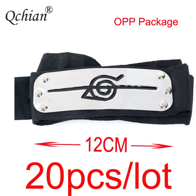 20pcs/lot Anime naruto headband Leaf Village Logo Konoha Uchiha Itachi Kakashi Akatsuki Members cosplay costume Accessories