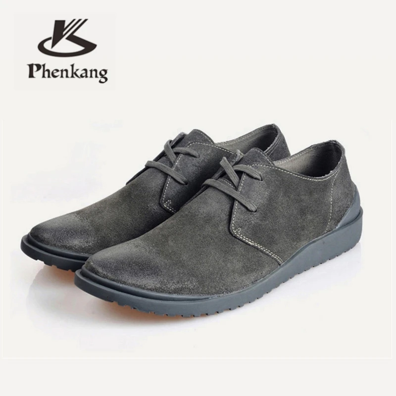 Leder Grey Handarbeit Casual Männer Schwarz dark 2019 Camel Für Herren Braun Schuhe Männlichen Schnürsenkel Sommer Wohnungen Outdoor khaki Frühling brown Derby Uddgq8