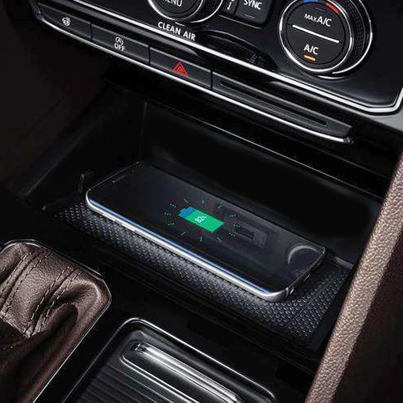 

For Volkswagen for VW Phideon Teramont 2016 2017 2018 car QI wireless phone charger fast charging plate case module accessories